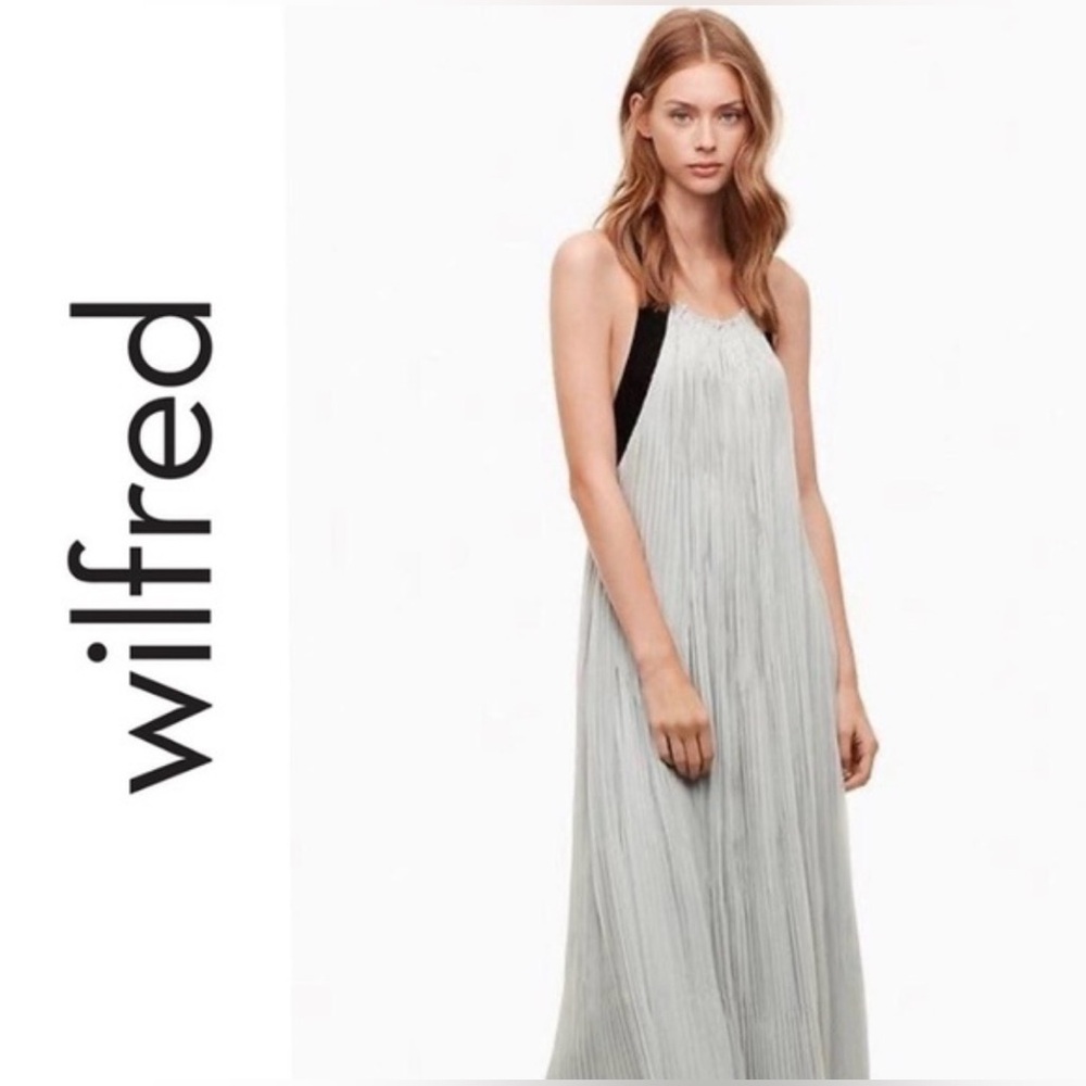 Wilfred LE FOU Couvin maxi dress gown pleated flowy halter